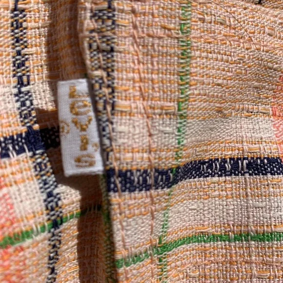 Levi’s plaid polyester pants 70’s sta-prest orange blue green - Picture 5 of 16